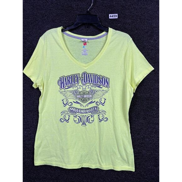 Harley-Davidson Shirt Womens Large Stormy Hill Clermont FL Motorcycle Graphic - Picture 1 of 6